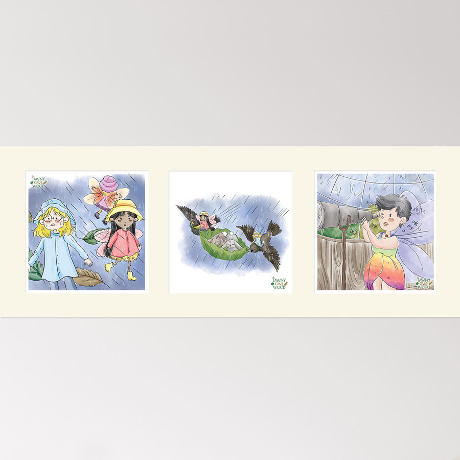 The Rainy Day – Triptych Mounted Prints