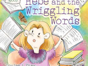 Hebe on the front cover of Hebe and the wriggling words