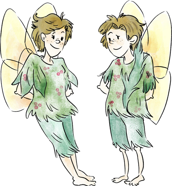 Twins Hooly and Hollyhock